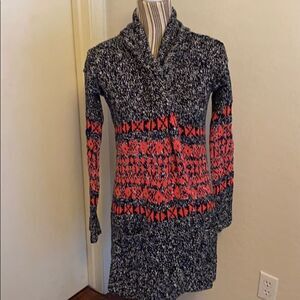 Express Multi Print Cardigan Open Style Sweater
